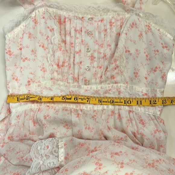 Vintage 70’s Gunne Sax Pink & White Floral Prairie Dress XXS - Picture 14 of 15